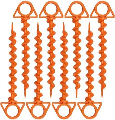 Produktbild von Set von 8 Grundprinzipien, schwere schraubbare Tentnägel für hohe Winde, Sandhaufen und Camping