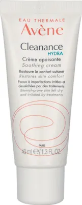 Obrázok produktu pre Avene Cleanance HYDRA, Čistiaci krém, Ženy, Hydratačný, Výživný, Rúra, AVENE THERMAL SPRING WATER (AVENE AQUA). CARTHAMUS TINCTORIUS (SAFFLOWER) SEED OIL (CARTHAMUS..., 40 ml