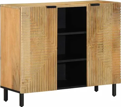 Immagine prodotto di Credenza marrone 90x33x75 cm in legno massiccio di mango