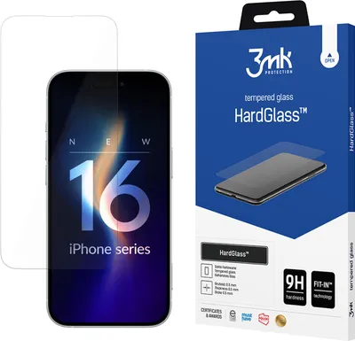 Produktbild von 3MK HardGlass, Apple, iPhone 16 Pro, Schlagfest, Kratzresistent, Transparent, 1 Stück(e)