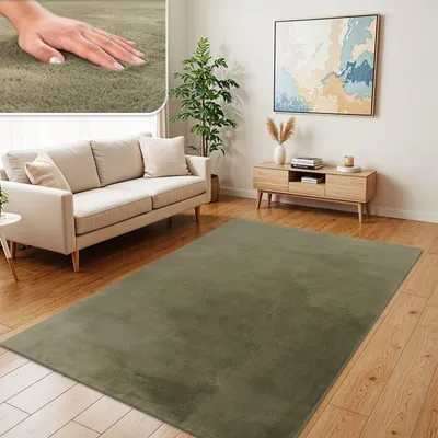 Produktbild von TT Home Wohnzimmer Teppich Hochflor Langflor Kunstfell Weich Modern Unifarben Flauschig Größe 300x400 cm
