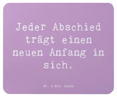 Produktbild von Mr. & Mrs. Panda Mauspad Spruch Verluste betrauern und loslassen - Lavendeltraum - Geschenk, Mutmacher, Heilung, mousematte, Hoffnung finden, Mouse Pad, Mousepad, Trost