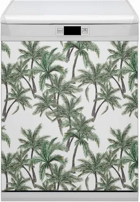 Produktbild von Küche Dekorative Magnete  Magnet Folie für Geschirrspüler 60x70 cm   - Tropen und Palmen