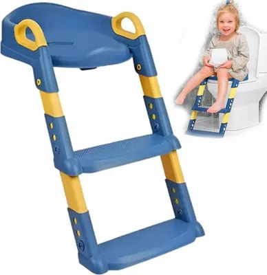 Obrázok produktu pre KIDDISTEP Detská Toaletná Stolička s Dráblom - Modrá