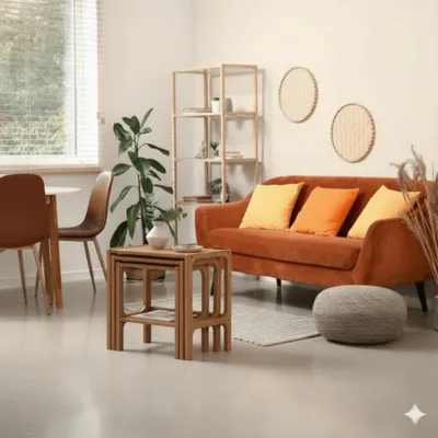 Produktbild von Skye Decor, Hochwertiger Nesting Tisch (3 Teile) - Teak, 100% HORNBEAM PLYWOOD