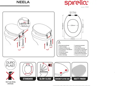 Immagine prodotto di Sedile per WC Spirella Coperchio per WC Neela con chiusura soft-close rosso terracotta opaco
