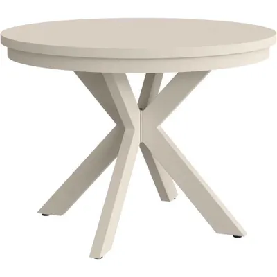 Produktbild von BEAUTYSOFA | Runder Esstisch BILBAO Ø 100–180 cm ausziehbar – Moderne Metallbeine, runder Küchentisch & Esszimmertisch in Kaschmir/Kaschmir