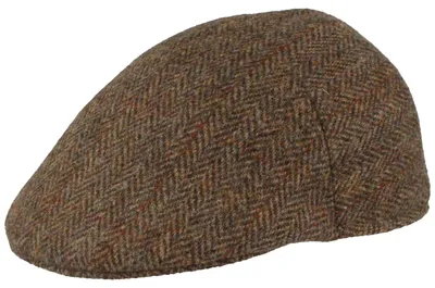 Produktbild von Harris-Tweed knautschbare Flatcap Schirmmütze von Hut-Breiter, grün, Gr. L
