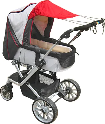 Produktbild von Heitmann Felle Sonnensegel für Kinderwagen Serie "Eisbärchen", Farbe: Beige 7015BE