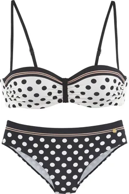 Produktbild von LASCANA Bügel-Bikini schwarz/creme Größe 36 Cup B