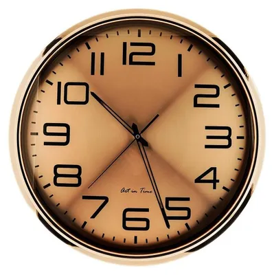 Immagine prodotto di Orologio da parete ø50 x 5 cm - Analogico con indicazione delle 12 ore, oro rosa