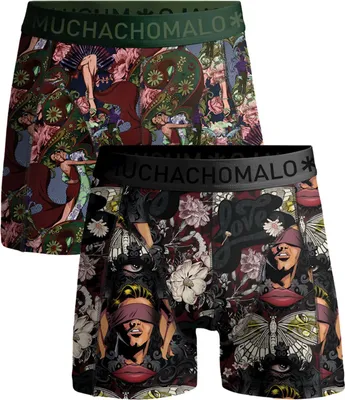 Produktbild von Muchachomalo Herren Boxershorts – 2er Pack – Baumwolle Stretch – Bequeme Unterwäsche – Größe S - BLINDTANGO1010-04