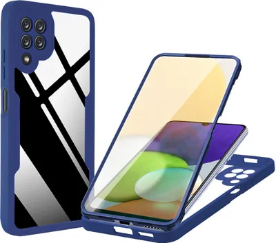 Produktbild von Samsung Galaxy A22 4G Schutzhülle, Eingebautem Displayschutz 360 Grad Komplettschutz Handyhülle für Samsung A22 4G Blau