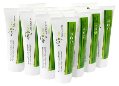 Produktbild von ApaCare Remineralisierende Zahncreme Milde Minze 12x75 ml Fluorid Hydroxylapatit