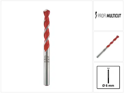 Produktbild von Alpen-Maykestag Mehrzweckbohrer Profi Multicut D.6mm Arbeits-L.54mm Gesamt-L.100mm