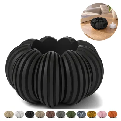 Image de Photophore citrouille pour bougie LED — 4,6 cm – Noir