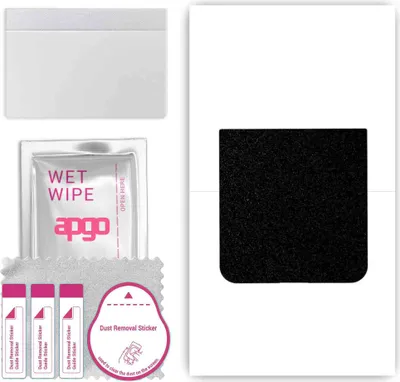Produktbild von apgo Rückseite Schutzfolie, Skin, kompatibel mit Motorola Razr 40 Ultra, Hinten Displayschutzfolie aus Vinylfolie, kratzfest, einfache Montage - Mattschwarz