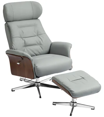 Image de Fauteuil - Fauteuil TV - Fauteuil inclinable - Gris clair - Rotation à 360° - Dossier réglable