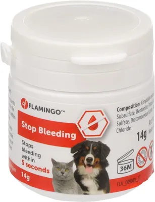 Produktbild von Flamingo Blutstillpulver für Hunde, Katzen & Kleintiere – stelpt Blutungen inner