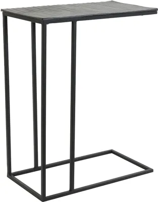 Produktbild von Light & Living Beistelltisch Macy matt schwarz - 48x26x60 cm
