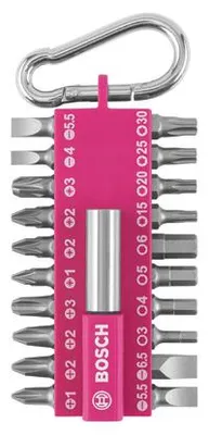 Produktbild von 21-teiliges Schrauberbit-Set mit Snap-hook, Pink
