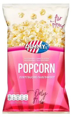 Produktbild von Jimmy's Popcorn süß 150 g – knuspriger, leckerer Snack für Filmabende