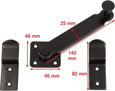 Produktbild von KOTARBAU® Wyrzut zaluzji 140 mm Wyrzut zaluzji Podwójny wyrzut zaluzji Zatrzask zaluzji Wyrzut zaluzji Czarny proszek