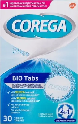 Obrázok produktu pre Čistiace tablety a roztoky Bio 1 - Corega