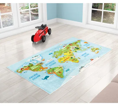 Produktbild von Kinderteppich 80x150 cm Welten