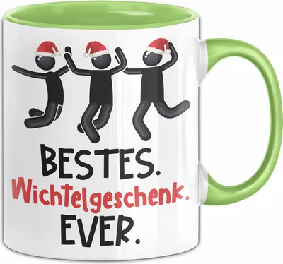 Produktbild von Wichtelgeschenk Tasse Geschenk bis 20€ Schrottwichtelgeschenk Schrottwichteln Bestes Wichtelgeschenk Ever Männer (Grün)