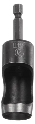 Obrázok produktu pre Diery na kožu, 20 mm, s šesťhrannou stopkou, vhodné pre vŕtačky. Dierka na papier, látky, opasky