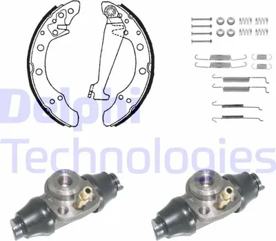 Produktbild von DELPHI Bremsensatz Trommelbremse Hinten für VW GOLF III (1H1) KP849
