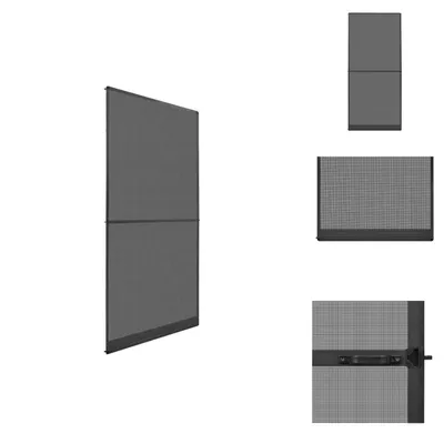 Zdjęcie produktu dla vidaXL Moskitiera z zawiasami do drzwi antracytowa 100x215 cm - Drzwi wejściowe