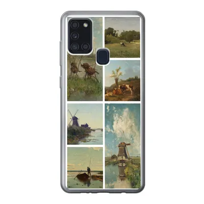 Produktbild von MuchoWow® Handyhülle Schutzhülle Hülle für Samsung Galaxy A21s Kunst - Collage - Niederlande Silikon Softcase Handy Hülle - Hartschale
