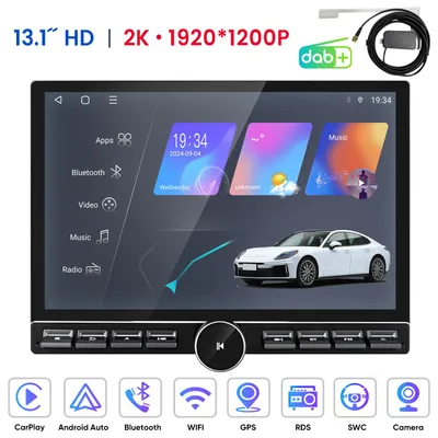 Obrázok produktu pre Hexinex 13,1" autorádio s Android 15 pre VW Multivan (2008–2015) – GPS navigácia, Wi-Fi, 4G-LTE, Bluetooth, DAB+, SWC, USB, DSP, 6+128 GB, 8-jadrový procesor