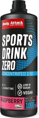 Produktbild von Body Attack Sports Drink Zero - 1000 ml Raspberry