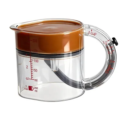 Produktbild von 4-in-1 Verstellbarer Messbecher, mit Schaber-Boden, Multifunktionaler Messbecher, Platzsparend,Leicht zu Reinigen,fš¹r Kochen und Backen