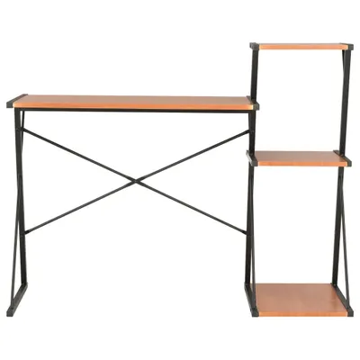 Immagine prodotto di Scrivania con ripiano nero e marrone 116×50×93 cm