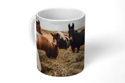 Produktbild von KitchenYeah® Tasse Kaffeetasse Kaffeebecher 350 ml Tiere - Pferd Teetasse - Fototasse - Becher - Keramikbecher - Teebecher - Kaffeetasse - Bürotasse