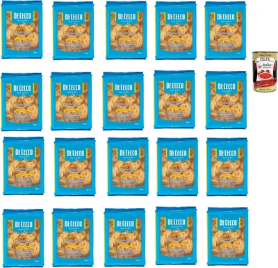 Produktbild von De Cecco Le Specialità Fettuccine N°233, 100% Italienisch Pasta Nudeln 20x 500g + Italian Gourmet Polpa 400g