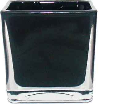Immagine prodotto di Cubo di vetro per fioriera - 6x6x6cm nero