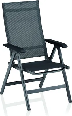 Produktbild von KETTLER Basic Plus Premium Multipositionssessel, anthrazit/ Lakritz, Aluminium/Serge Ferrari Textilen