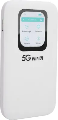 Obrázek produktu pro 5G WiFi 6 Mobilní hotspot se slotem pro kartu Nano SIM připojí až 16 zařízení 2,01palcový dotykový displej Přenosné WiFi zařízení na cesty