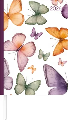Produktbild von Lady Journal Butterfly 2026 - Schmetterling - Taschenkalender A6 (10,7x15,2 cm) - Weekly - 192 Seiten - Notiz-Buch - Termin-Planer - Alpha Edition