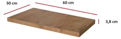 Produktbild von Arbeitsplatte 30 cm 38 mm Küchenzeile Küchenblock Eiche Lancelot Küche Vigo