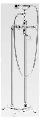 Produktbild von Freistehende Badewannenarmatur mit Handbrause aus Edelstahl, 99,5 cm, verchromt