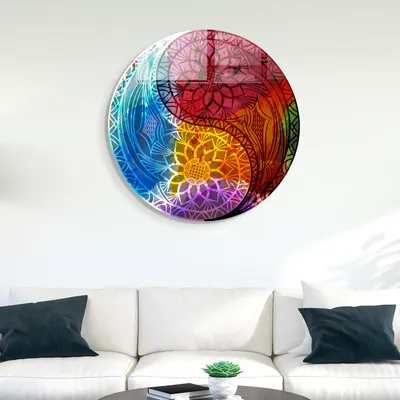 Image de Wallity, 2128- GLS1554, Coloré, Tableaux sur toile, 100% verre trempé