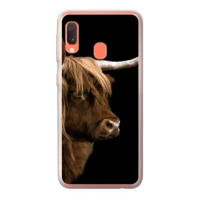 Produktbild von MuchoWow® Handyhülle Schutzhülle Hülle für Samsung Galaxy A20e Schottischer Highlander - Kuh - Schwarz Silikon Softcase Handy Hülle - Abdeckung