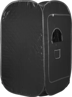 Produktbild von Mobile Dampfsauna Heimsauna Wärmekabine Saunakabine mit Klappstuhl 2L Schwarz