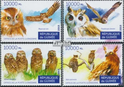Produktbild von Briefmarken Guinea 2015 Mi 11183-11186 (kompl. Ausgabe) postfrisch Eulen